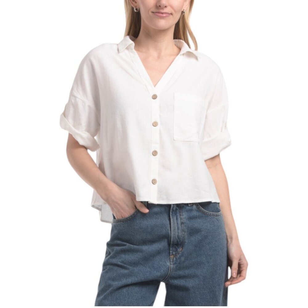 ELLEN TRACY Camp Shirt